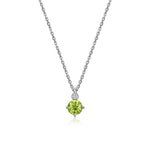 Sterling Silver Genuine Peridot Necklace by ELLE