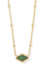 Mini Abbie Gold Plated Green Illusion Satellite Short Pendant Necklace by Kendra Scott