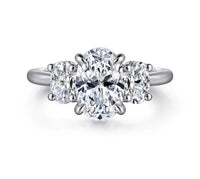 14K White Gold 0.70cttw SI G-H Diamond Semi-Mount Ring by Gabriel