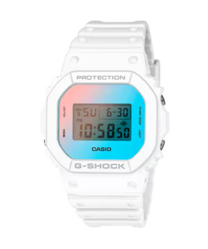 Cool Matte White Watch with Digital Color Changing Screen by G-Shock