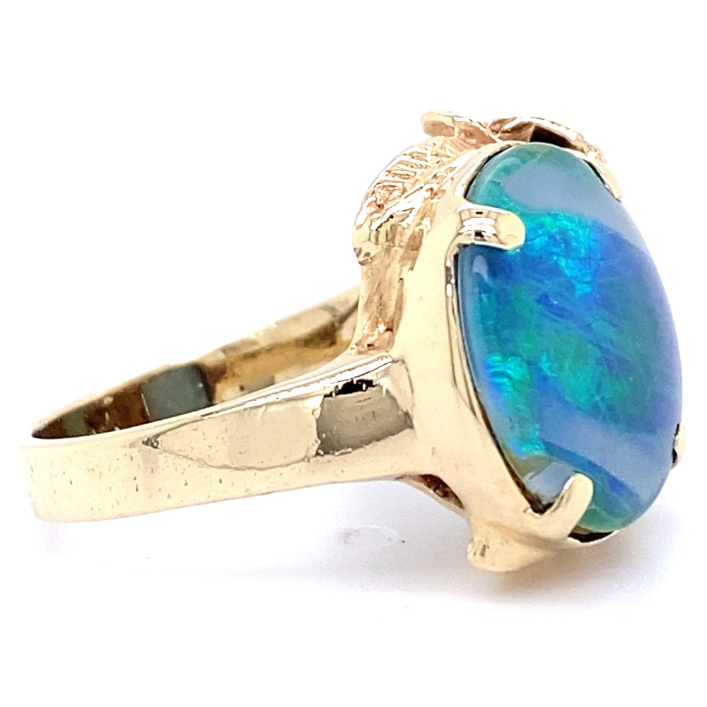 Estate Opal Leaf Ring