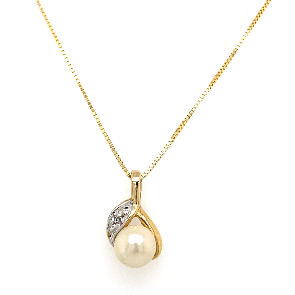 Estate Pearl Drop Necklace