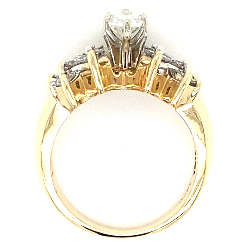 Estate Marquise & Princess Cut Diamond Ring