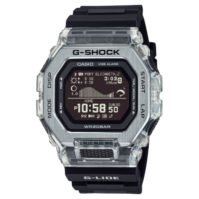 Stainless Steel & Black Surfing Watch by G-Shock