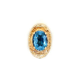 Estate Blue Topaz Oval Slide