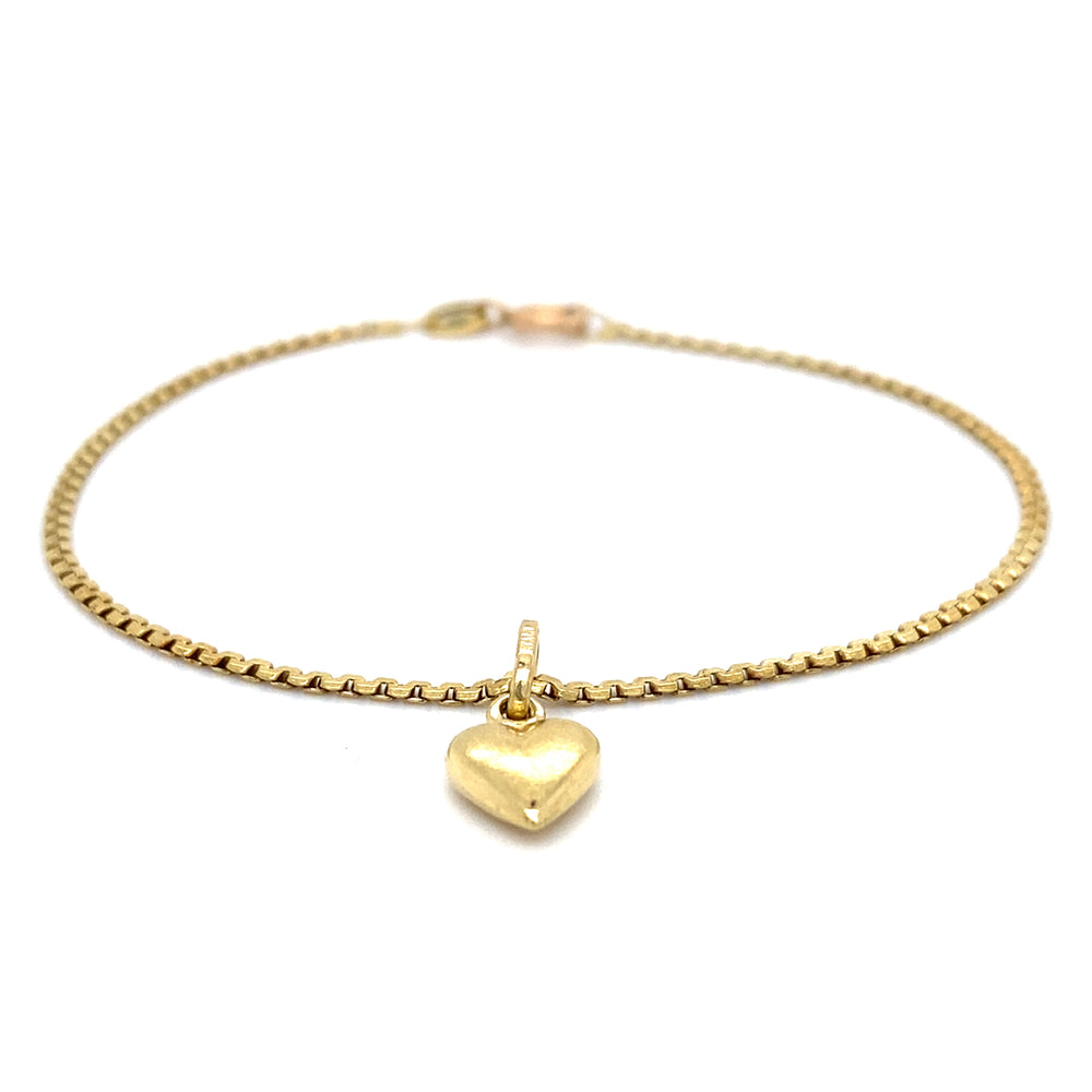 Estate Heart Charm Bracelet