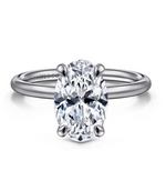 14K White Gold Semi-Mount Engagement Ring by Gabriel