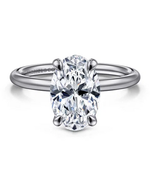 14K White Gold Semi-Mount Engagement Ring by Gabriel