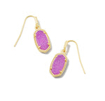 Lee Gold Earrings in Mulberry Drusy by Kendra Scott