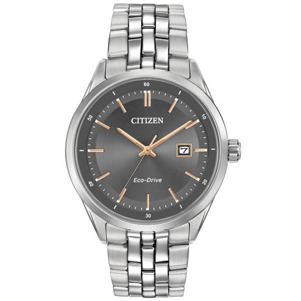 Addysen Charcoal & Rose Gold-Tone Eco-Drive Watch by Citizen