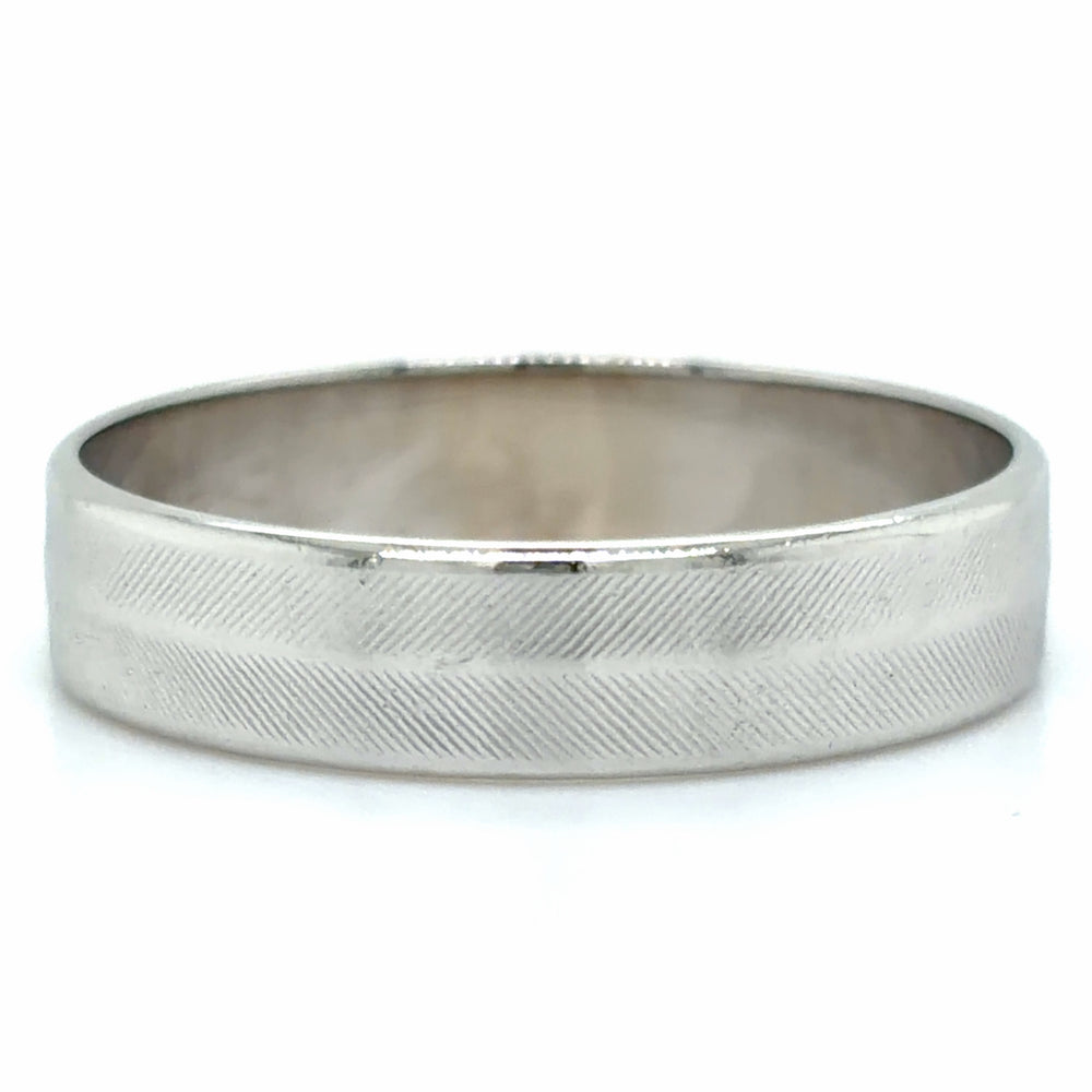 Estate Coin Edge Texture Wedding Band