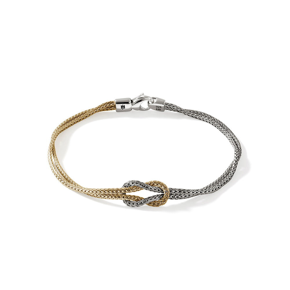 Two-Tone Classic Chain Love Knot Bracelet by John Hardy