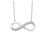 Sterling Silver 0.24cttw Simulated Diamond Small Infinity Necklace 18"  by Lafonn