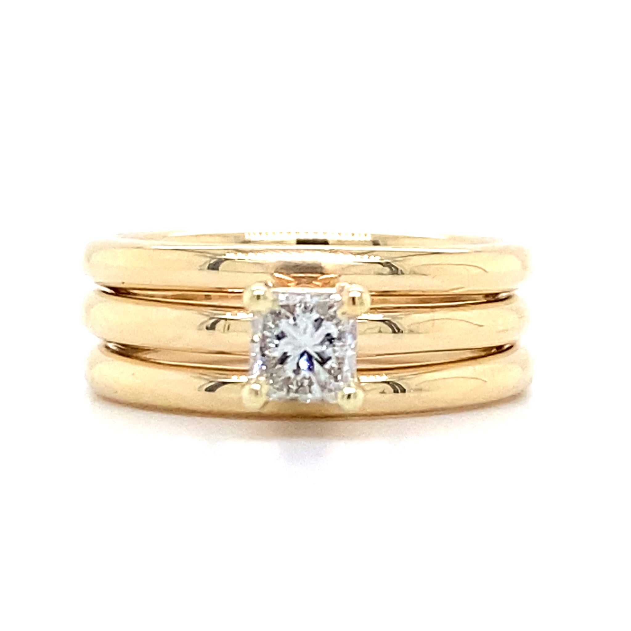 Estate Princess Cut Solitaire Ring