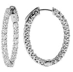 Diamond Inside Outside Hoop Earrings