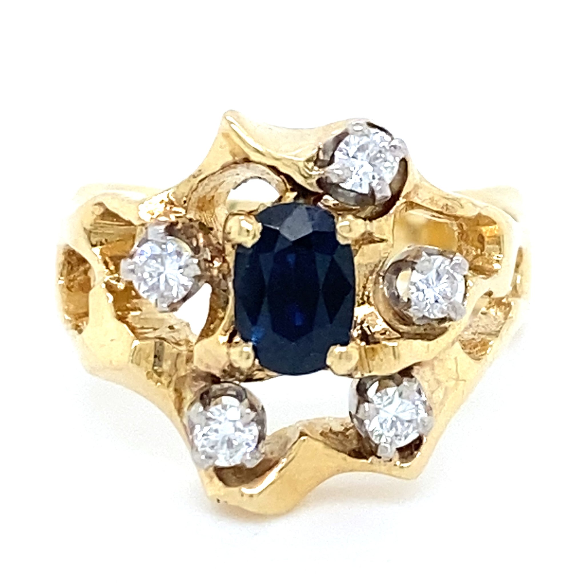 Estate Sapphire and Diamond Ring
