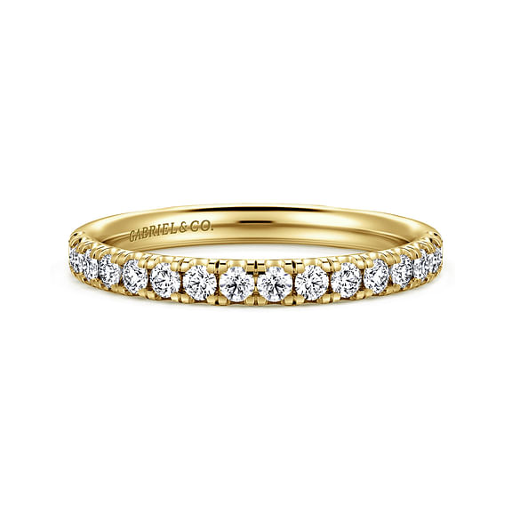 14K Yellow Gold Diamond Wedding Band