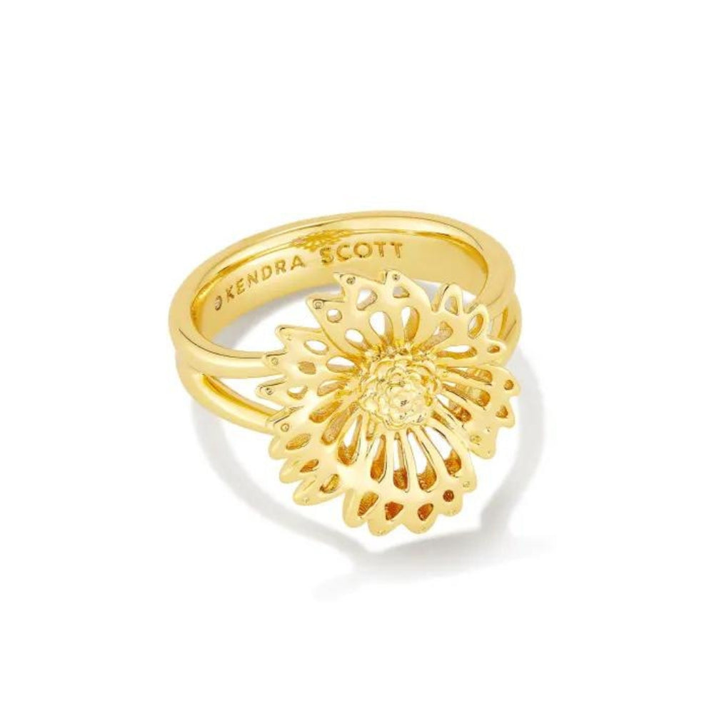 Brielle Gold Plated Band Ring Sz 7 by Kendra Scott