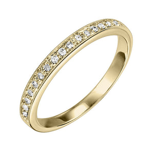 14K Yellow Gold 0.13cttw Diamond Mixable Ring