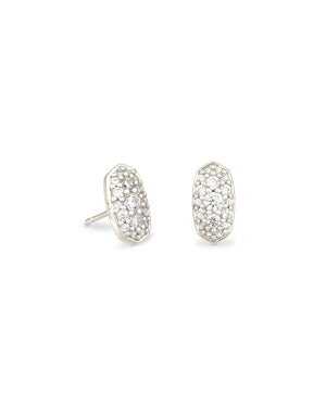 Crystal Stud Earrings with White CZ by Kendra Scott
