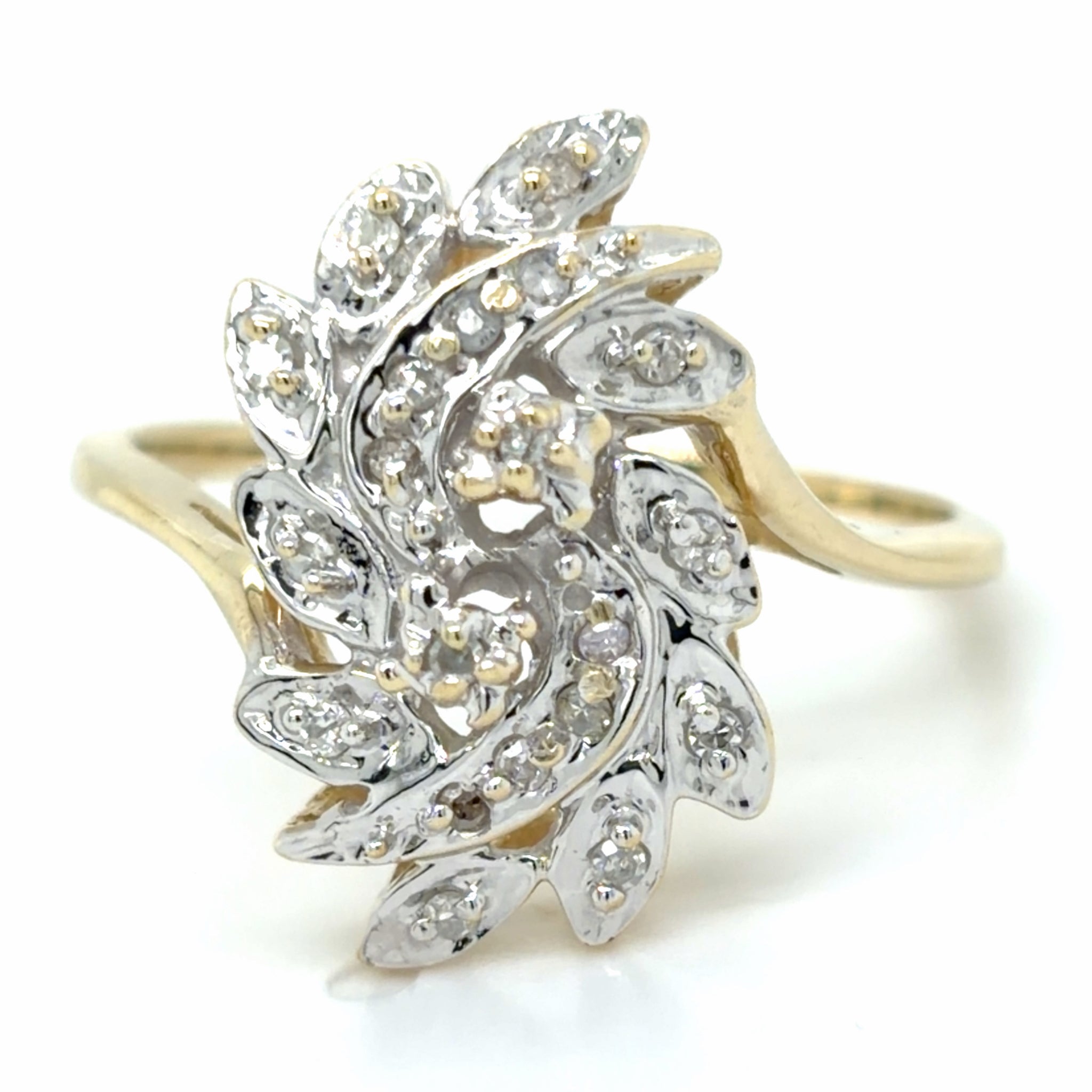 Estate Diamond Cluster Swirl Ring