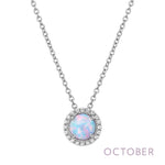 Simulated Opal Birthstone Pendant by Lafonn