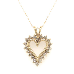 Estate Diamond Heart Necklace