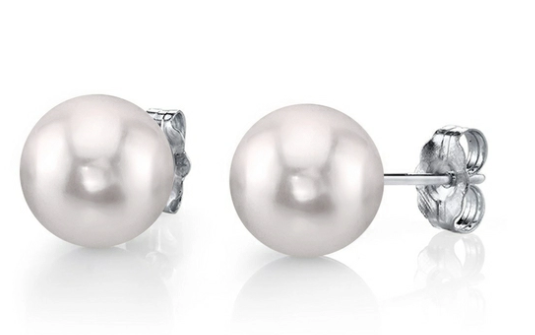 14K White Gold 5mm "A" Akoya Cultured Pearl Earrings
