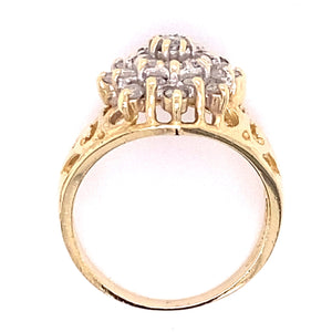 Estate Cluster Filigree Ring