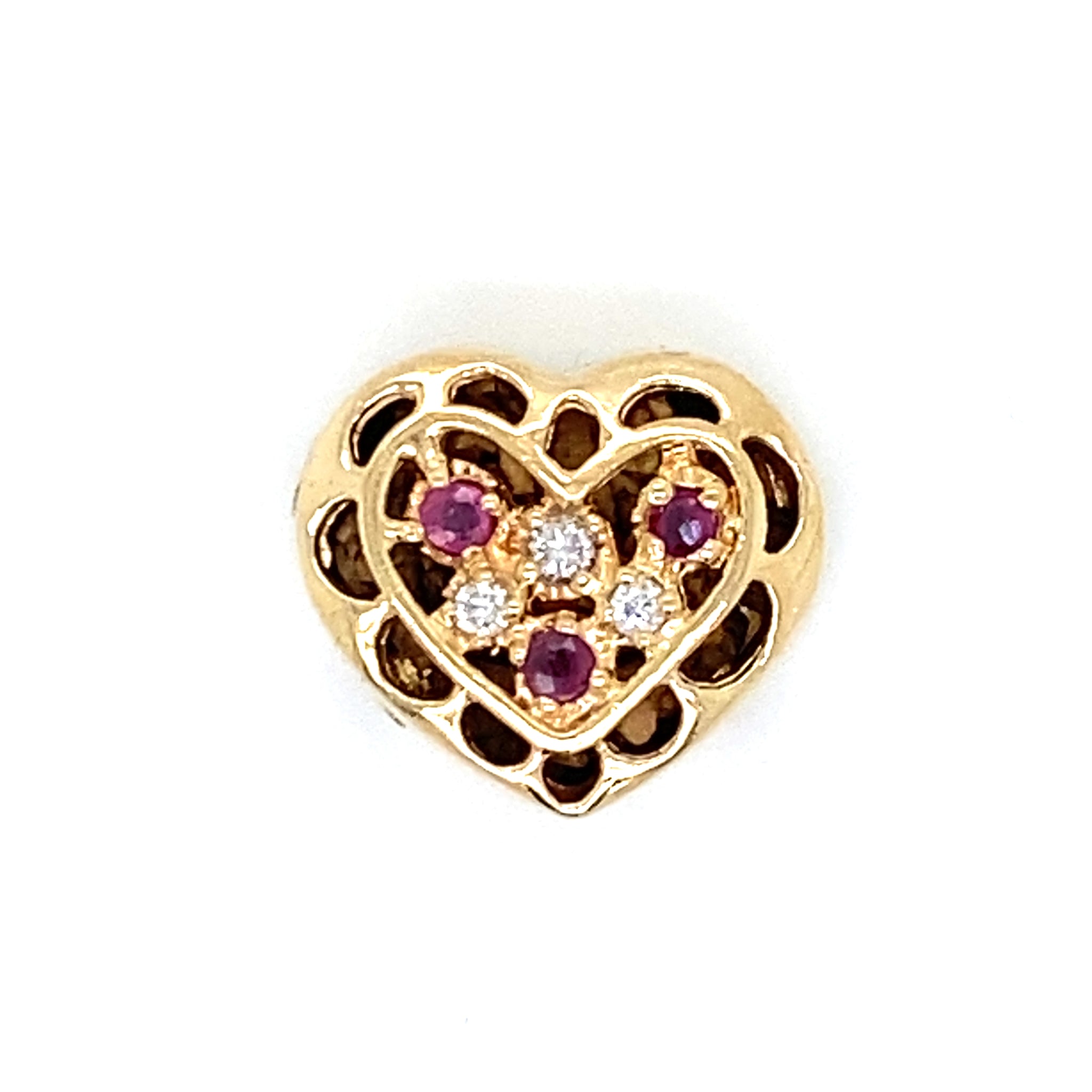 Estate Ruby Fancy Heart Slide