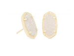 Ellie Gold Plated Earrings in Iridescent Drusy by Kendra Scott