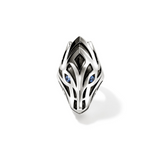 Naga Silver Ring with Blue Sapphire Eyes by John Hardy