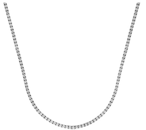 14K White Gold 8.26cttw GH-SI1 Diamond Tennis Necklace Sz 17