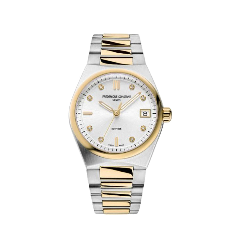 Highlife Ladies Quartz Gold-Tone & Stainless Steel Watch by Frederique Constant