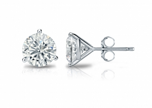 14K White Gold 0.51cttw H-I SI Diamond Stud Earrings