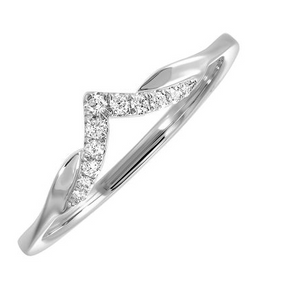 10K White Gold 0.08cttw I1 G-H Diamond Band