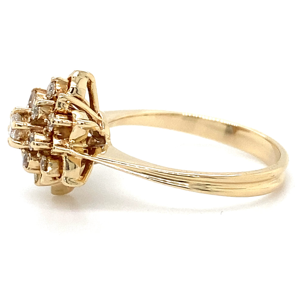 Estate Diamond Flower Ring