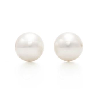14K Yellow Gold 4mm Cultured Pearl Earrings