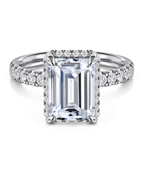 14K White Gold 0.47cttw SI2 G-H Diamond Semi-Mount Engagement Ring by Gabriel