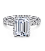 14K White Gold 0.47cttw SI2 G-H Diamond Semi-Mount Engagement Ring by Gabriel