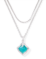 Joelle Silver Bright Aqua Illusion Multi Strand Necklace by Kendra Scott