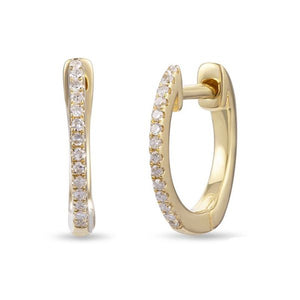 Diamond Huggie Earrings