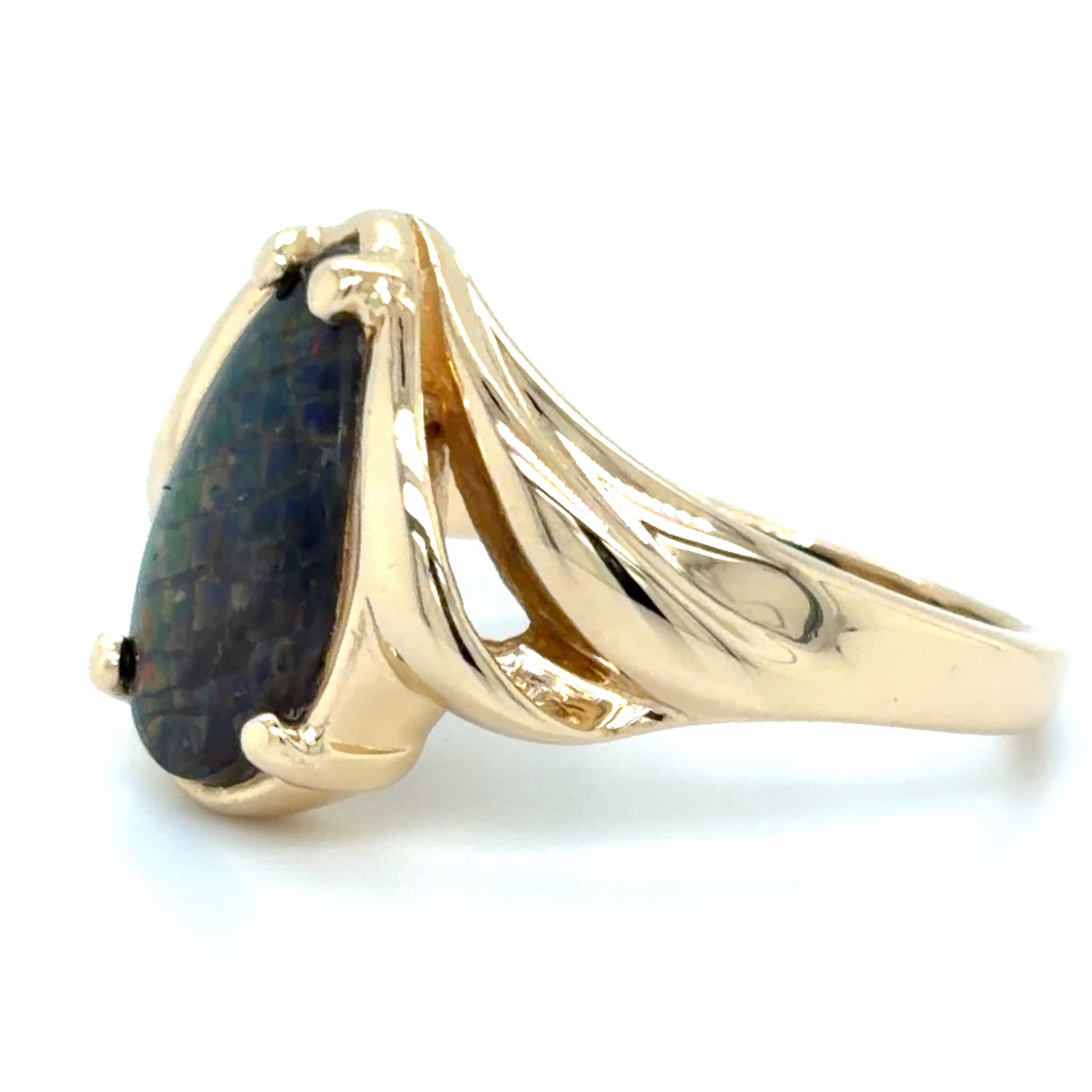 Estate Pear Shaped Opal Doublet Fashion Ring