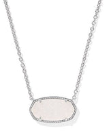 Elisa Statement Silver Iridescent Drusy Short Pendant Necklace by Kendra Scott