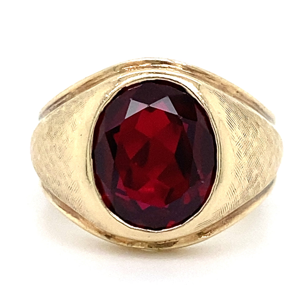 Estate Synthetic Ruby Ring