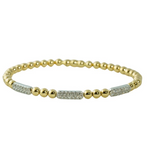 14K Yellow & White Gold 0.53cttw SI2 GH Diamond Bangle by Gabriel