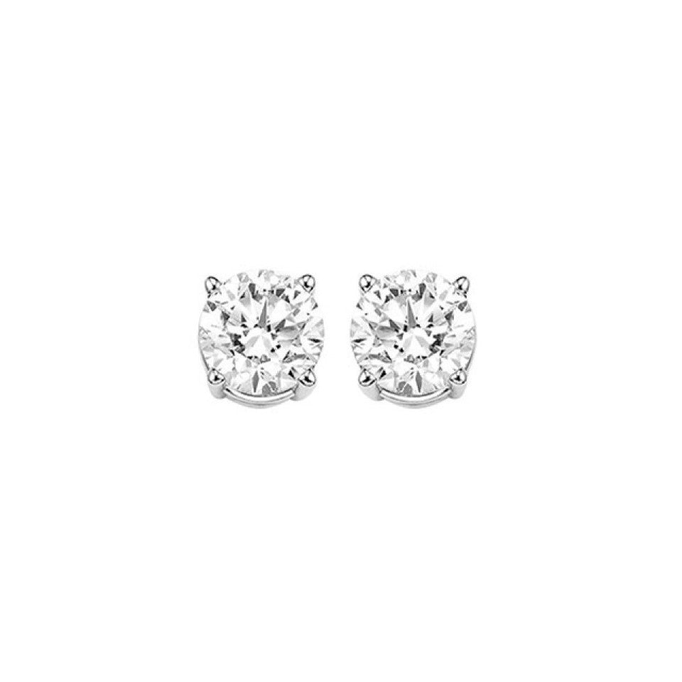 Estate 14K White Gold 0.25cttw I1 I-K Diamond Stud Earrings