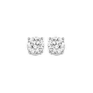 Estate 14K White Gold 0.25cttw I1 I-K Diamond Stud Earrings