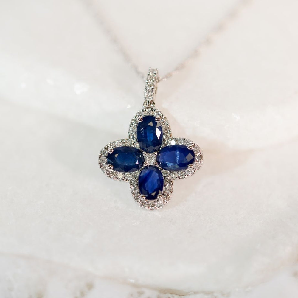 Sapphire and Diamond Necklace