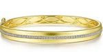 14K Yellow Gold 0.44cttw Diamond Bangle by Gabriel